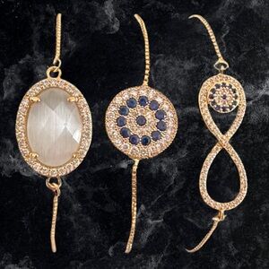 New Eye Candy LA Luxe Collection Infinity Chain Bracelets